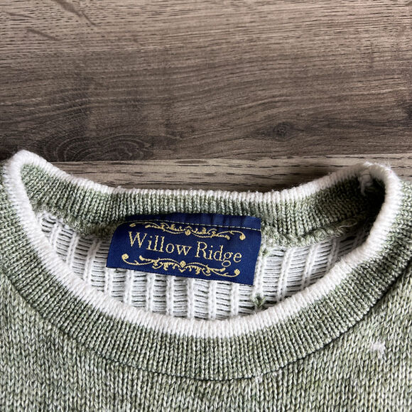 VTG Willow Ridge Sweater Womans Medium Acrylic Winter Snowman Nature Made in USA - Picture 4 of 8